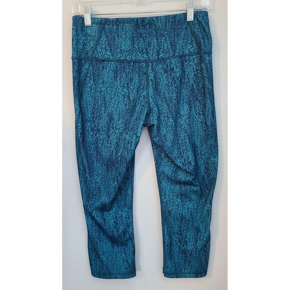 Patagonia Blue Heathered Womens M Crop Leggings Athleisure Yoga Exercise 21915 - Picture 8 of 16